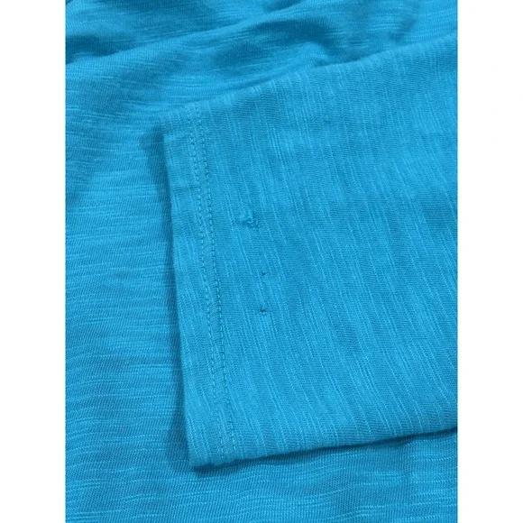 Chicos Ultimate Tee V-Neck 3/4 Sleeve T Shirt Size 2 US Large Turquoise Stretch - Picture 8 of 8